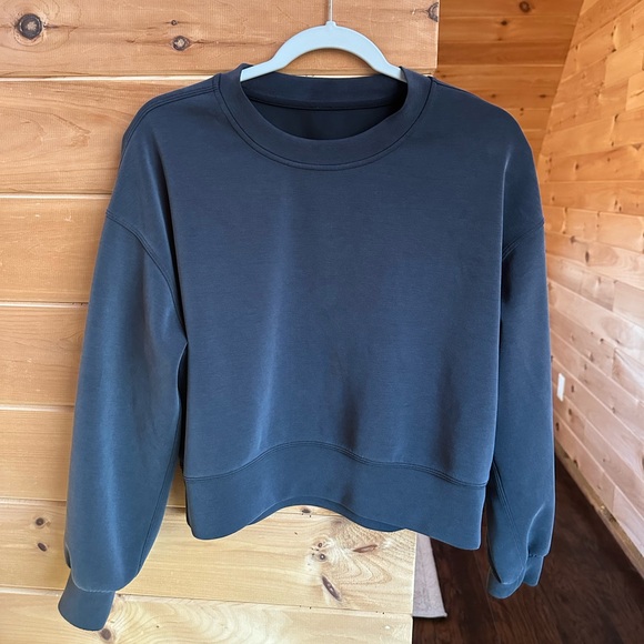 Lululemon Perfectly Oversized Cropped Crew Softstream - Picture 3 of 5